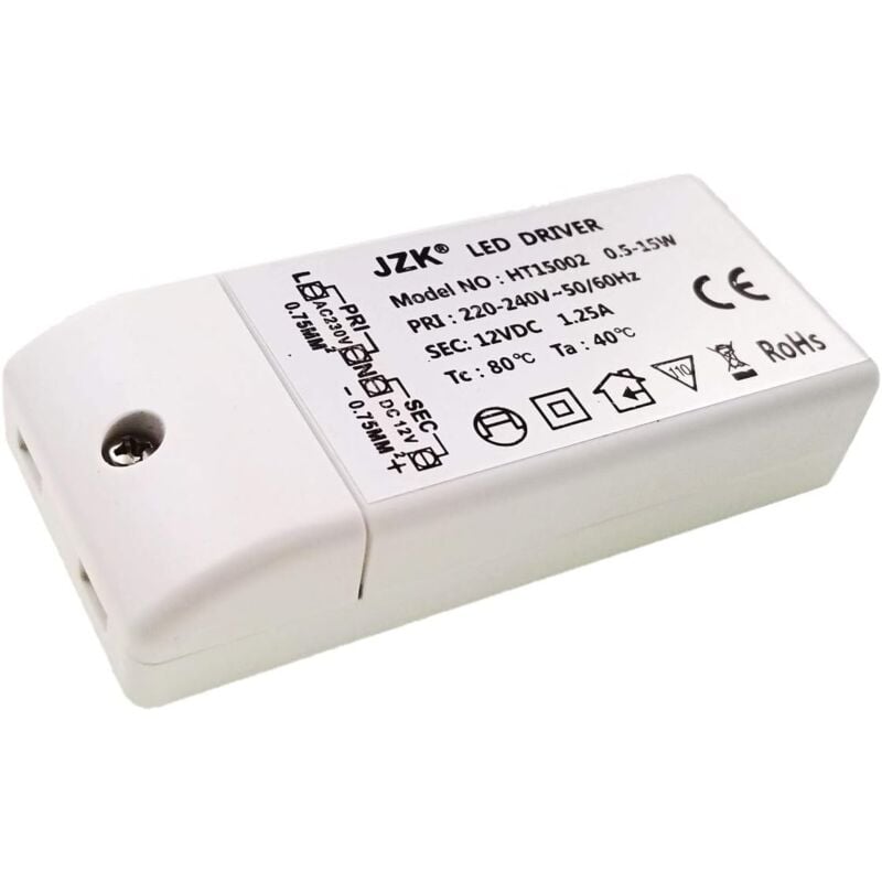 foto del prodotto rapanda ingresso 220 240 v uscita dc 12v 1,25 a dc 15 w, lampadina led trasformatore driver convertitore driver alimentatore a tensione costante