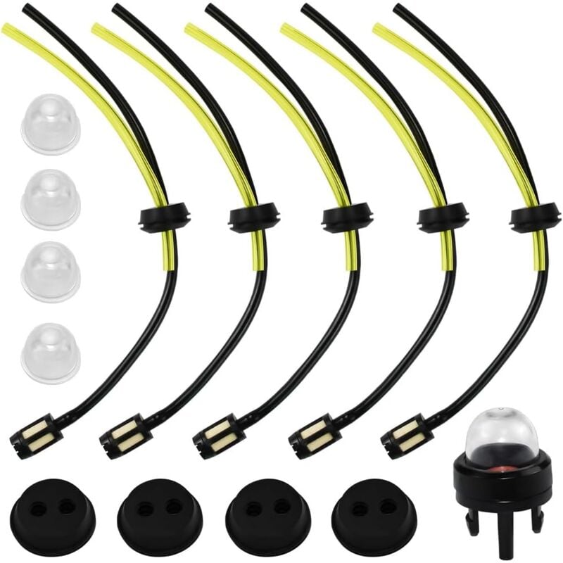 foto del prodotto rapanda kit filtro carburante universale, tubo filtro carburante con tappo e pompetta di adescamento, tubo carburante per decespugliatore 14 pezzi
