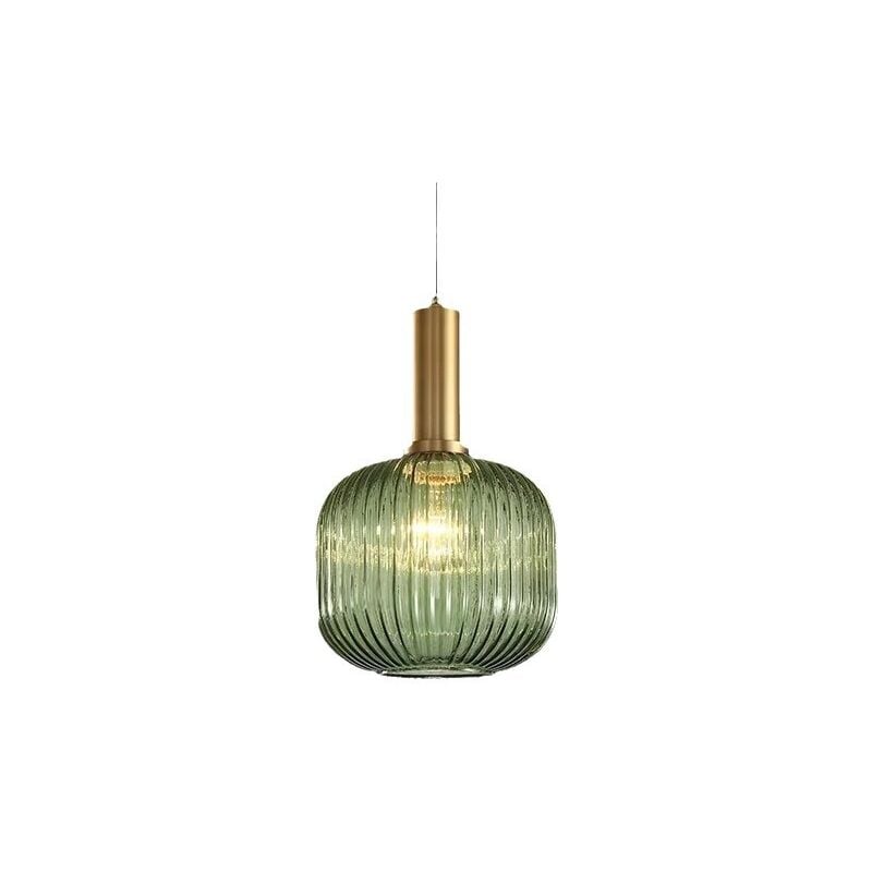 foto del prodotto rapanda lampada a sospensione industriale lampadario vintage attacco e27 paralume lampada a sospensione a soffitto verde,20cm