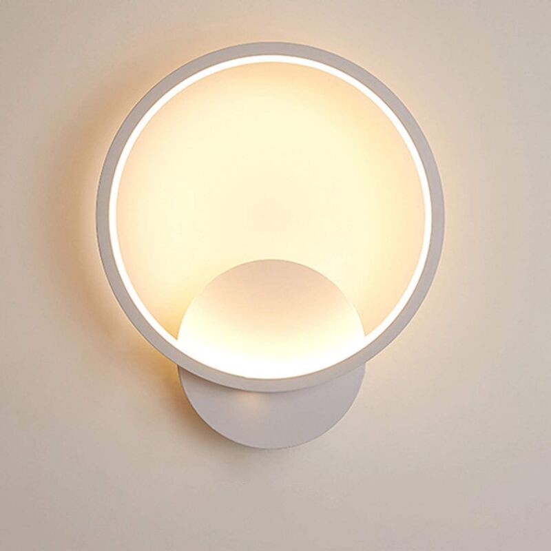 foto del prodotto rapanda lampada da parete a led, lampada da parete a led per interni 18w lampada da parete rotonda bianco caldo 3000k moderna per camera da letto
