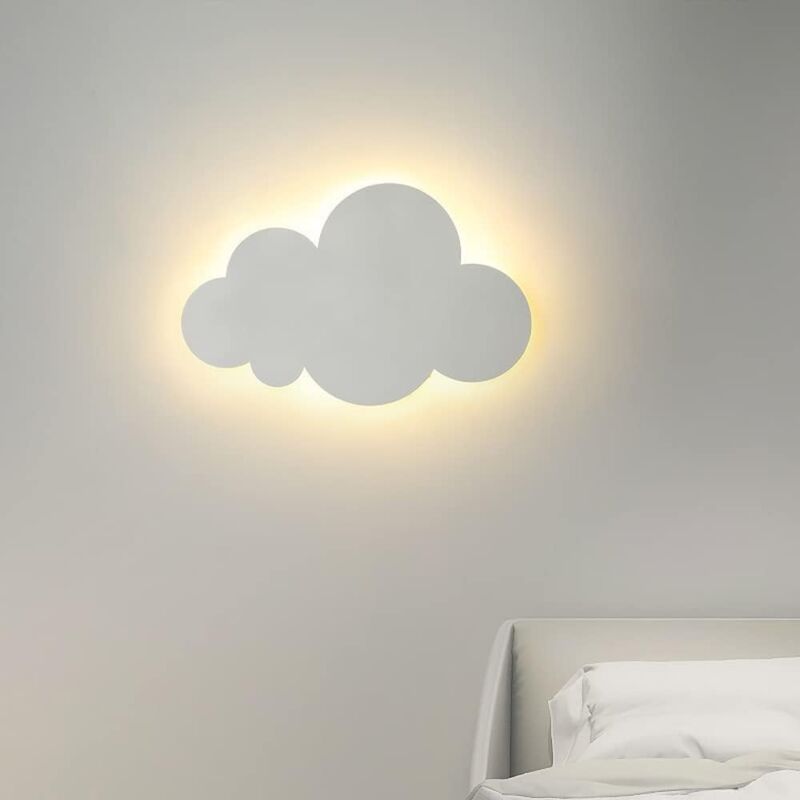 foto del prodotto rapanda lampada da parete per interni moderna paralume in acrilico con lampade led integrate per cameretta illuminazione 6w bianco