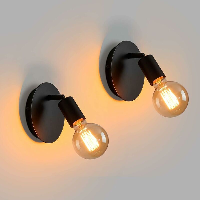 foto del prodotto rapanda lampada da parete retr per interni edison lampada da parete girevole a 360 confezione da 2 lampada da parete industriale vintage in
