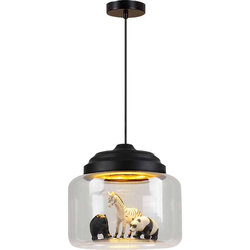 foto del prodotto rapanda lampadari a sospensione in vetro con animali lampadari moderni a led in vetro trasparente lampadari a sospensione creativi per bambini in
