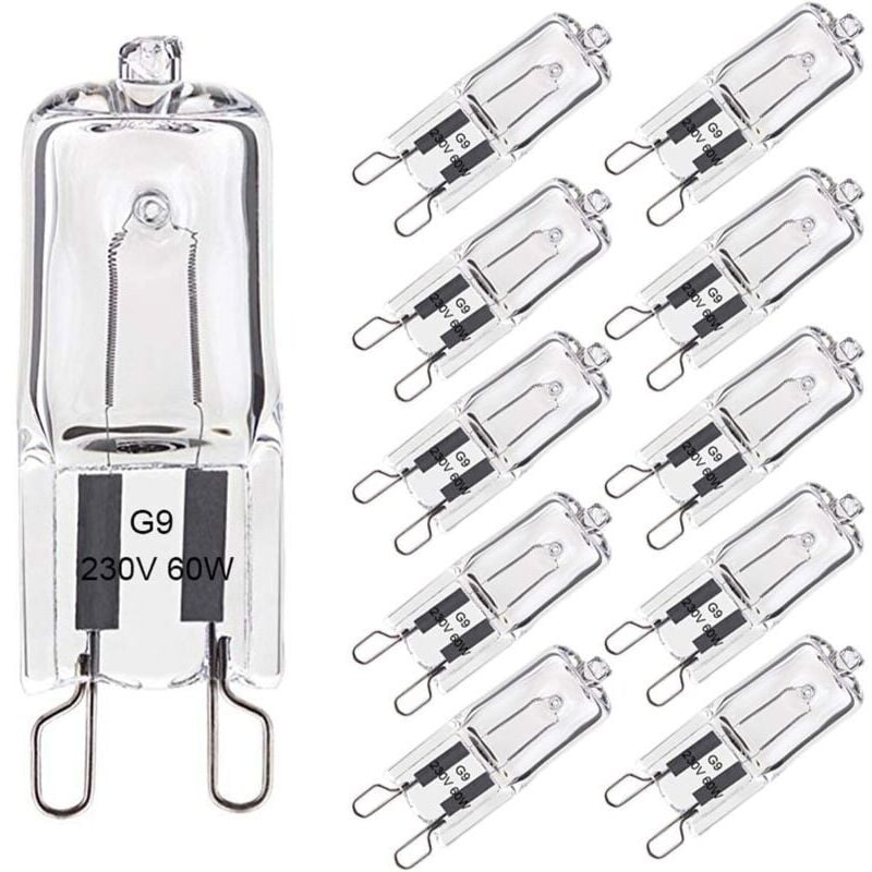 foto del prodotto rapanda lampadina alogena g9 60w bianco caldo 2800k 680lm 230v lampadina alogena a capsula dimmerabile a filamento, confezione da 10