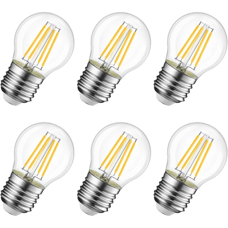 foto del prodotto rapanda lampadina led e14 lampadina globo led vintage, lampadina a filamento led e27, lampadina globo mini golf g45 6w, equivalente a 60w, 806lm,