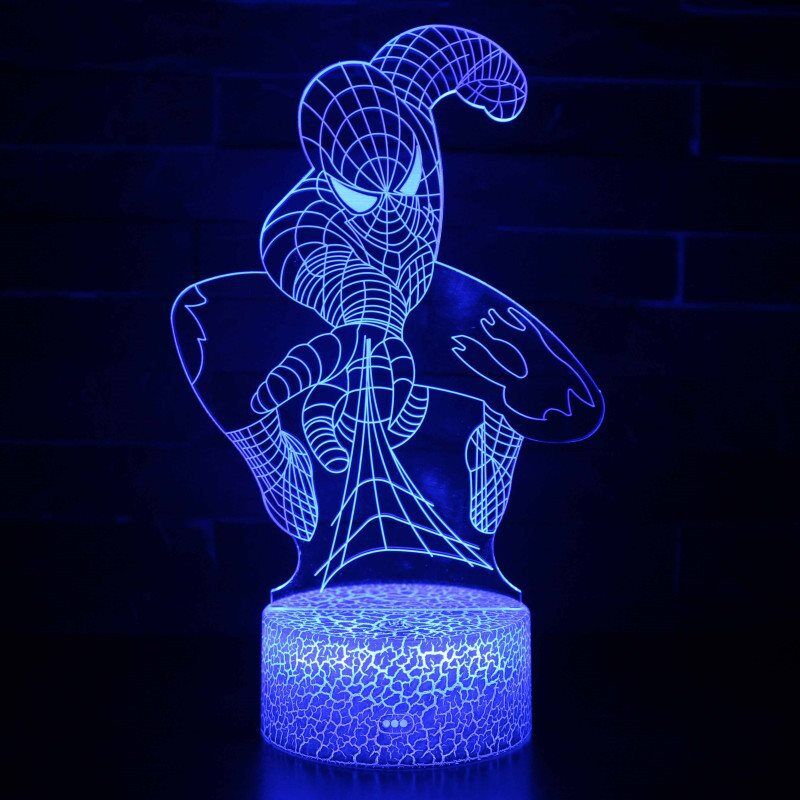 foto del prodotto rapanda luce notturna 3d supereroe luce notturna spiderman giocattolo per ragazzi luce notturna per natale festa di compleanno per bambini ragazze