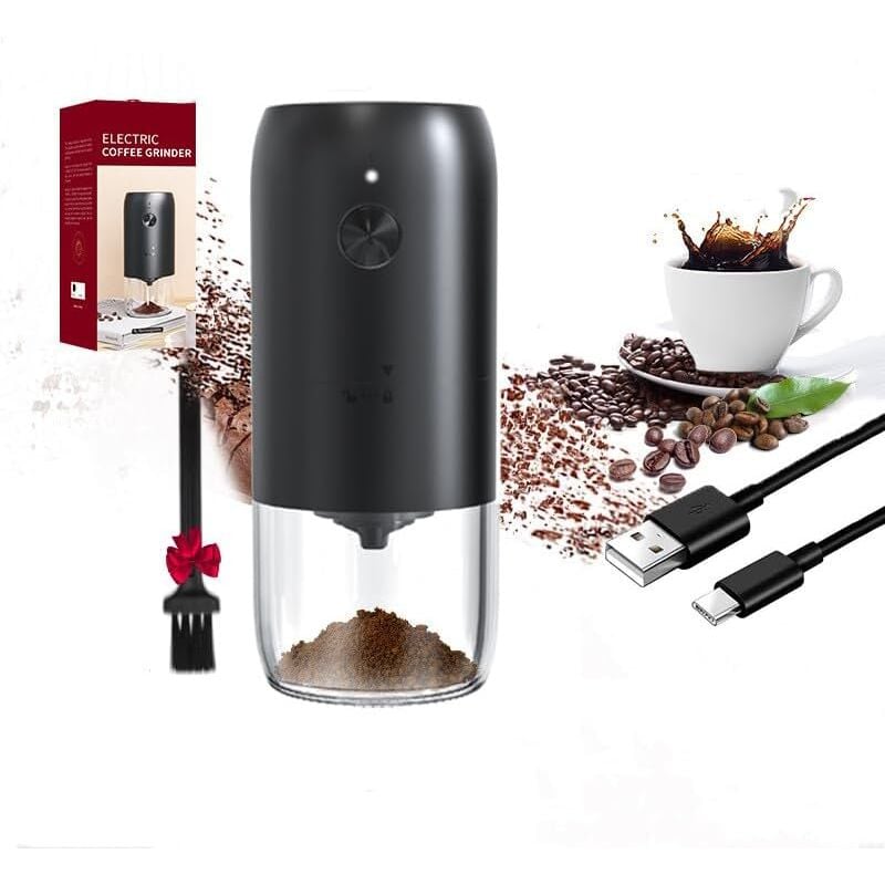 foto del prodotto rapanda macchina per caff in grani, macinacaff elettrico portatile macinacaff a controllo singolo potente macinacaff per espresso,