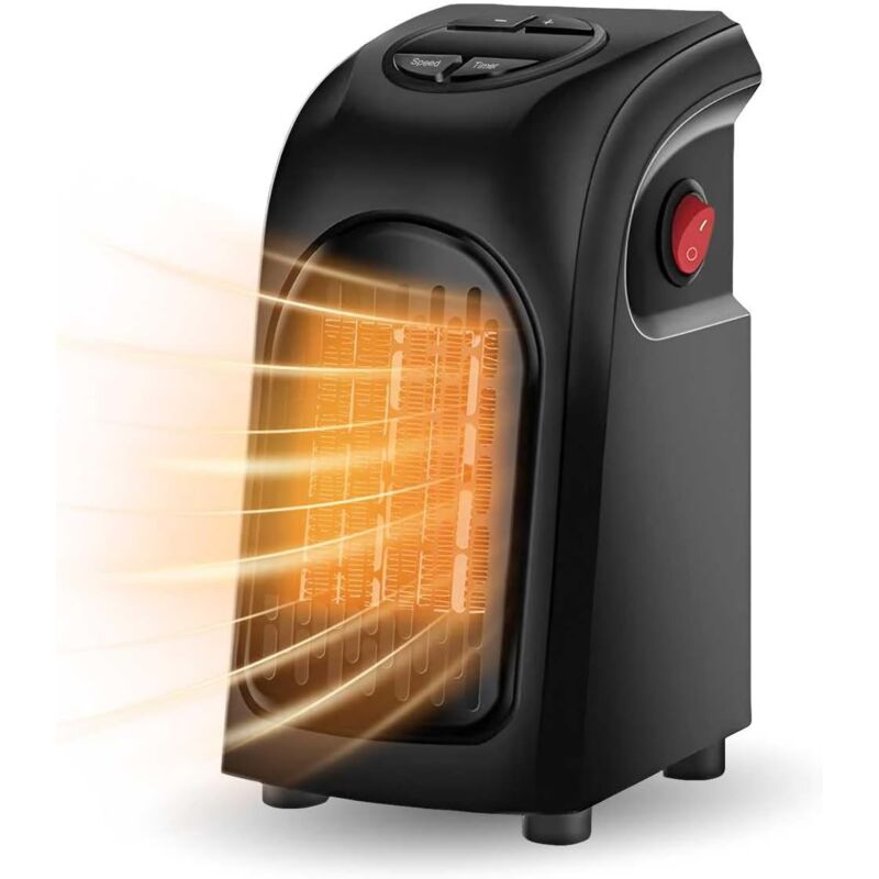foto del prodotto rapanda mini riscaldatore a soffietto piccolo termostato ceramico combustibile con 2 velocit di riscaldamento e timer da 12 ore e temperatura