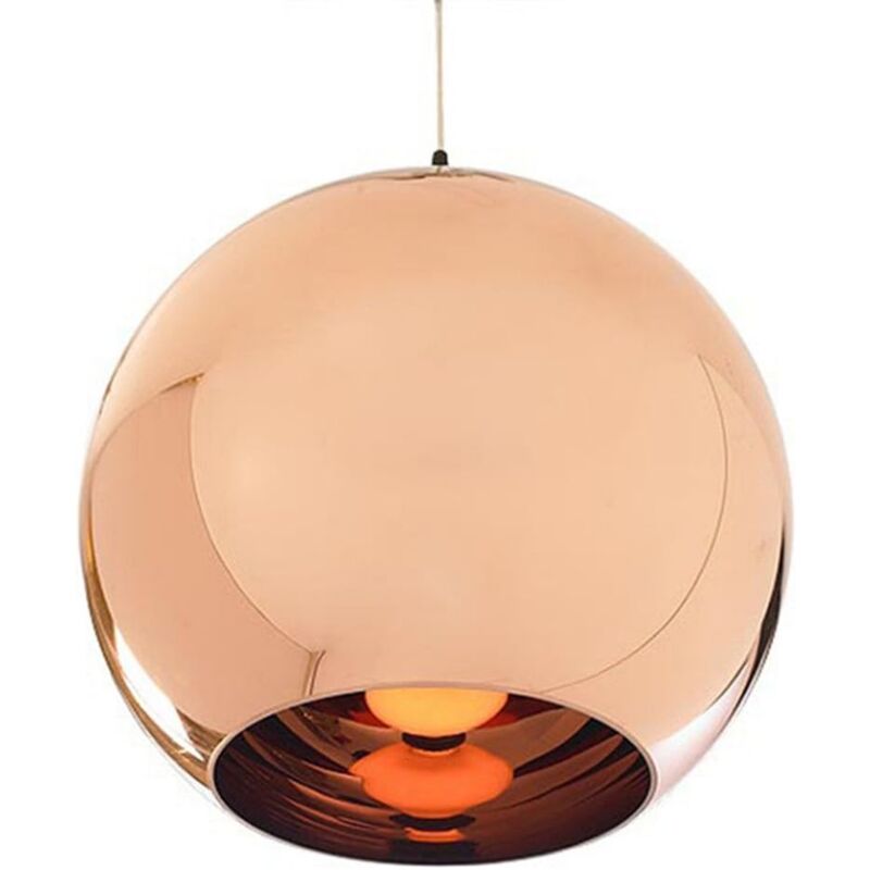 foto del prodotto rapanda moderna semplice illuminazione a sospensione a led lampada da bar in vetro creativo specchio regolabile paralume a sfera nordico lampadario