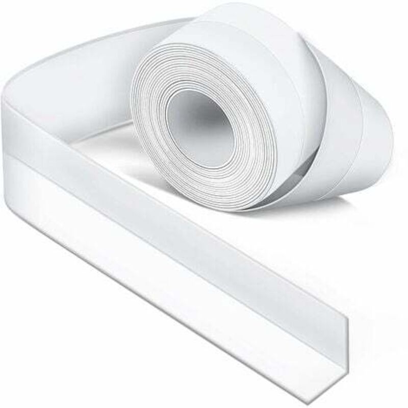 foto del prodotto rapanda nastro sigillante in silicone bianco per bagno, nastro sigillante per cucina o bagno, nastro autoadesivo antimuffa e antiperdite adatto a