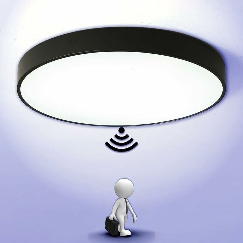 foto del prodotto rapanda plafoniera a led con sensore di movimento lampada da soffitto automatica 6000k bianco freddo, 22cm