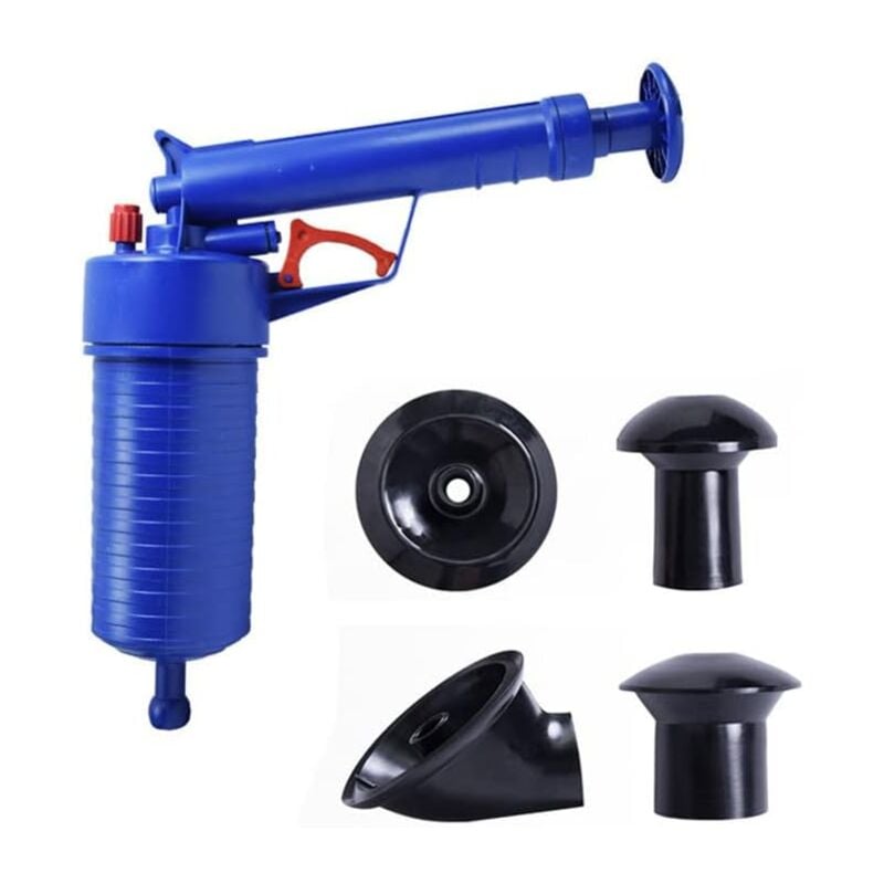 foto del prodotto rapanda pompa di scarico wc ad aria compressa per lavello da cucina e lavabo con 4 ventose diverse blu 