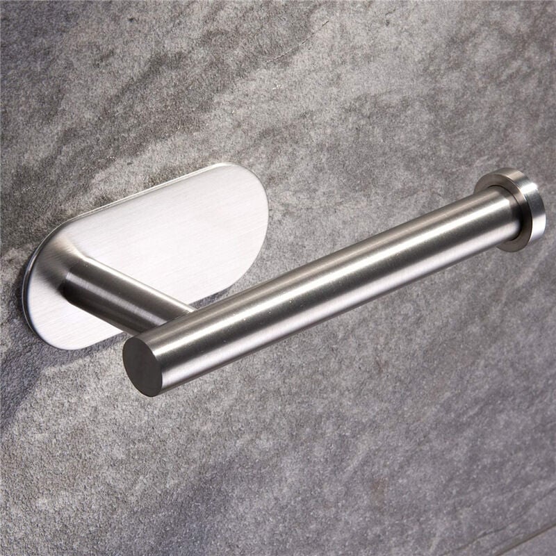 foto del prodotto rapanda porta carta igienica, supporto premium senza forare, porta carta igienica a parete in acciaio inox per cucina e bagno, colore argento