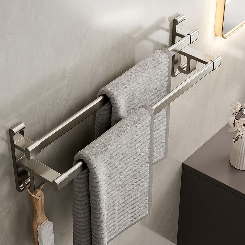 foto del prodotto rapanda portasciugamani da bagno autoadesivo in acciaio inossidabile sus304 portasciugamani adesivo da parete per doccia e cucina, barre per porte