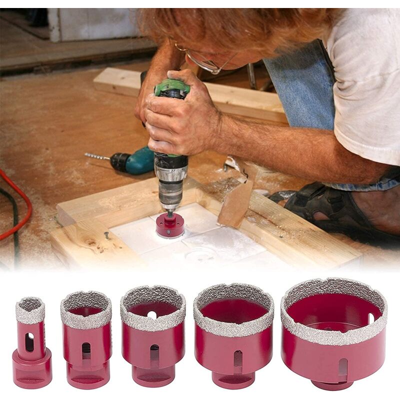 foto del prodotto rapanda punta da trapano per materiali delicati punte diamantate da 40 mm punte da trapano con filettatura m14 per foratura a secco piastrelle in