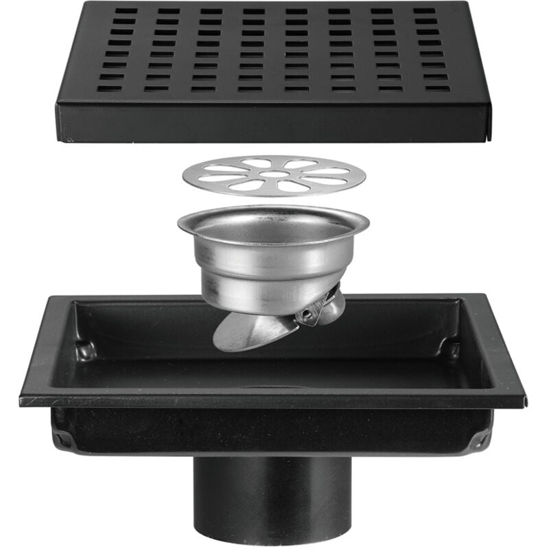 foto del prodotto rapanda - scarico per doccia scarico a pavimento scarico a pavimento in acciaio inossidabile doccia bagno scarico a pavimento deodorante a reticolo