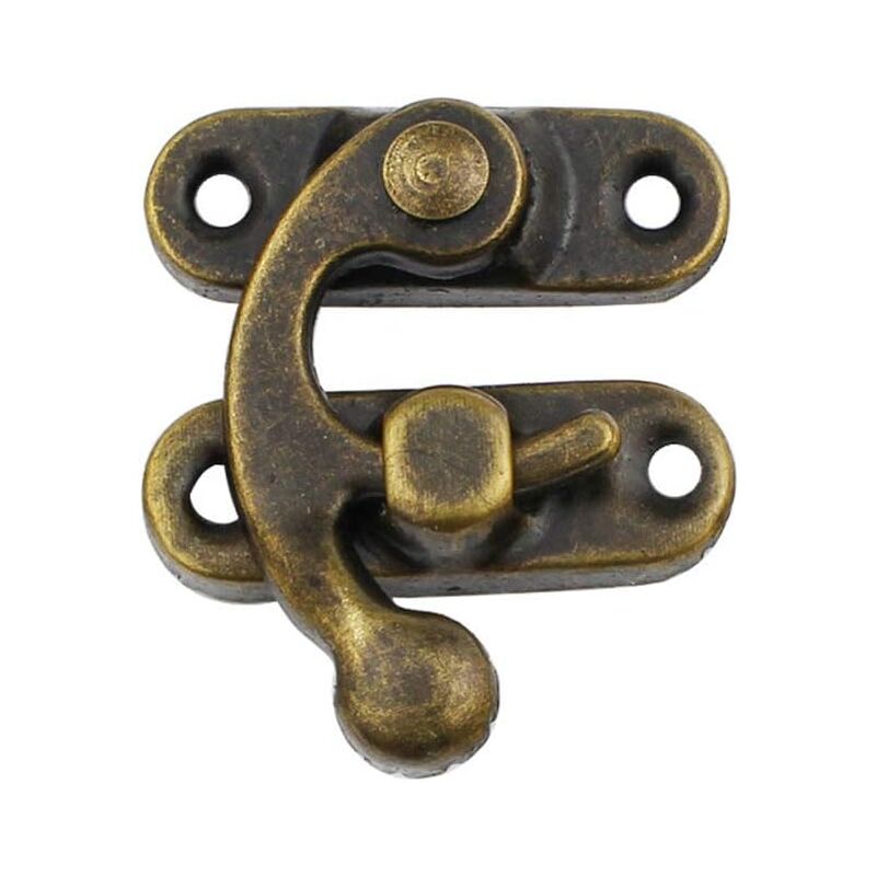 foto del prodotto rapanda set di fermagli per mobili di 15 ganci per portagioie in bronzo massiccio anticato spesso con chiusura fibbia con chiusura dritta 