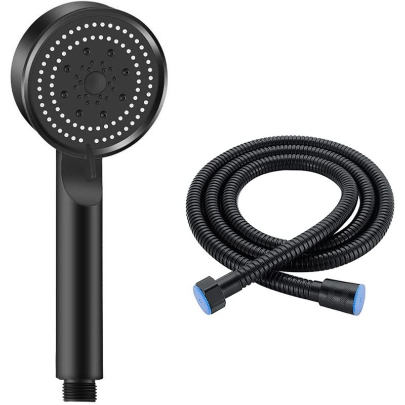 immagine 0 del prodotto rapanda soffione doccia ad alta pressione con risparmio idrico, 5 modalit , supporto per tubo flessibile da bagno con tubo nero da 1,5 colore 