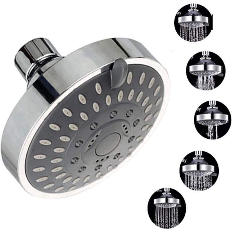 foto del prodotto rapanda soffione doccia sospeso multifunzione a 5 velocit , ugello in abs, nebulizzatore massaggiante a risparmio idrico, doccia per bagno