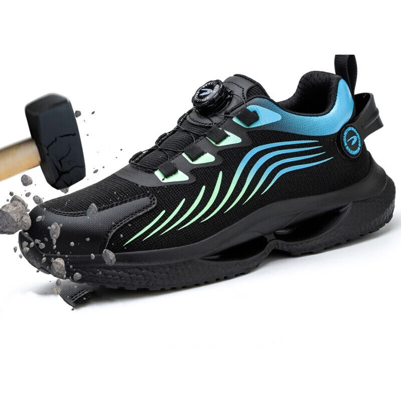 foto del prodotto rapanda stivali antinfortunistici da lavoro antiscivolo antiforatura da uomo di grandi dimensioni con fibbia rotante, scarpe da costruzione