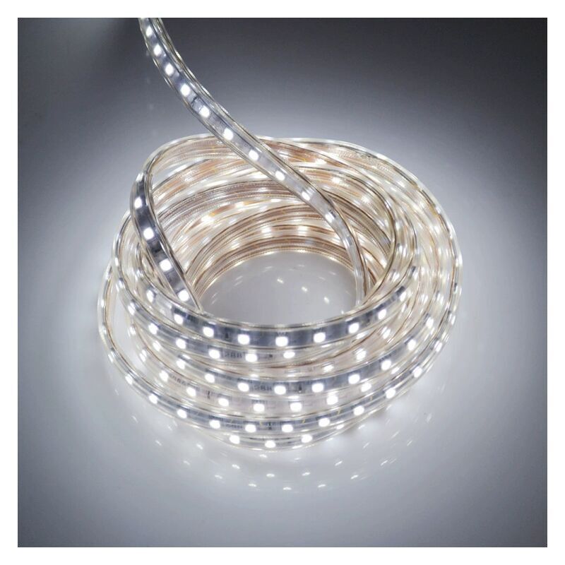 foto del prodotto rapanda striscia led 2 metri con interruttore striscia led impermeabile ip65, striscia led 220v, bianco freddo