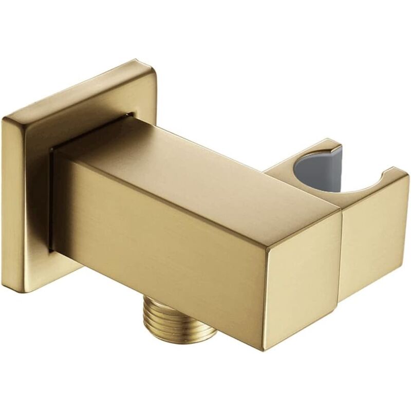 foto del prodotto rapanda supporto per soffione doccia scorrevole, regolabile in ottone da parete per bagno, finitura oro spazzolato