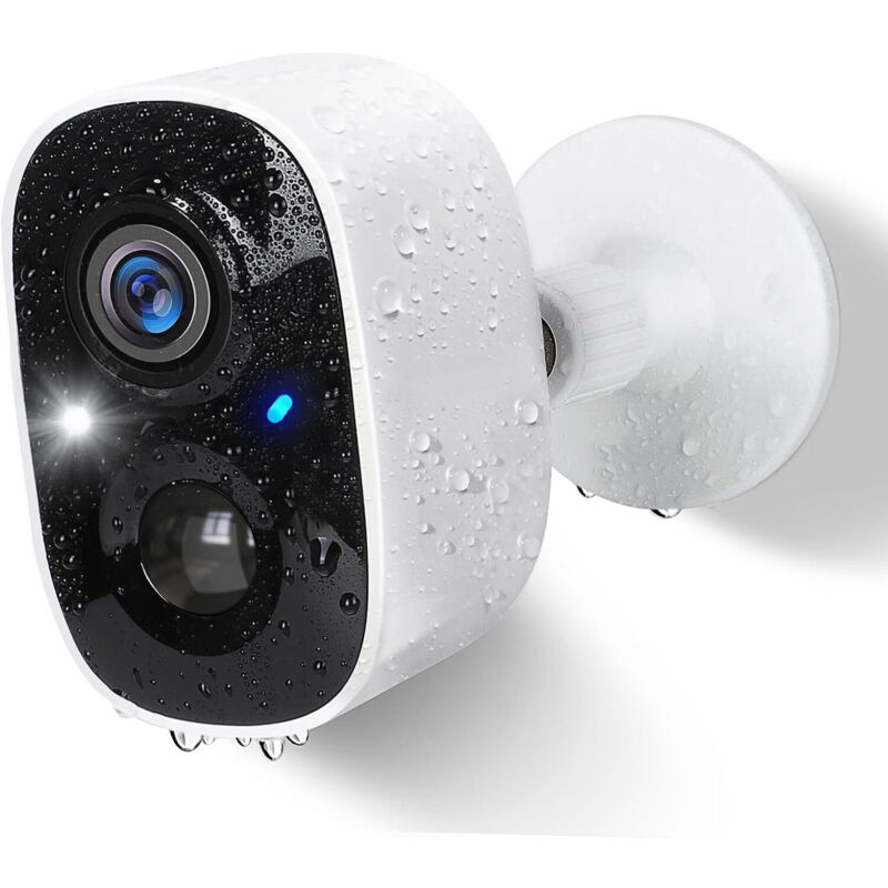 foto del prodotto rapanda telecamera di sorveglianza wifi wireless per esterni, telecamera ip per interni hd con visione notturna a colori, rilevamento movimento