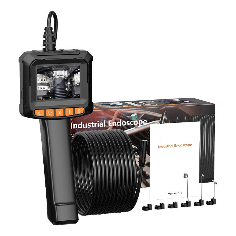 foto del prodotto rapanda telecamera per endoscopio, endoscopio hd 1080p con zoom 2x, telecamera per ispezione tubi ips da 2,4 pollici impermeabile ip67, cavo