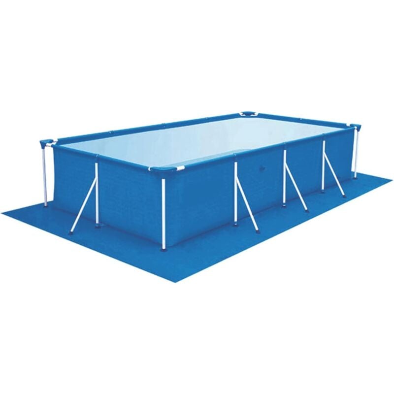 foto del prodotto rapanda telo di copertura per piscina rettangolare in poliestere blu 445 x 254 cm, impermeabile e pieghevole, per piscina gonfiabile