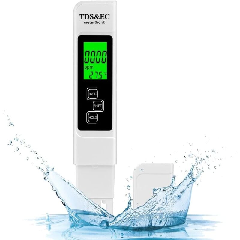 foto del prodotto rapanda tester della qualit dell acqua, phmetro 4 in 1 e misuratore di temperatura tds ed ec, misuratore con display lcd, risoluzione ad alta