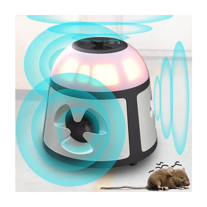 foto del prodotto rapanda topi e ratti ad ultrasuoni a 360 mouse ad ultrasuoni con presa luce led per topi e repellente per roditori per protezione interna e