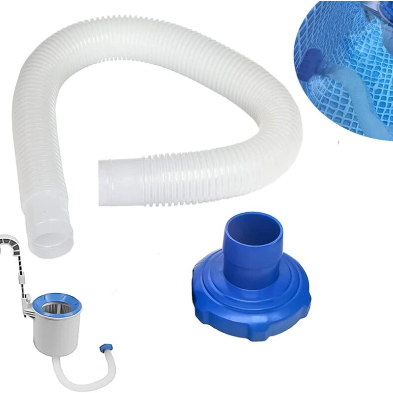 foto del prodotto rapanda tubo flessibile e adattatore per skimmer da piscina, 1,5 pollici in tex 25016 kit adattatore per tubo flessibile per skimmer di superficie