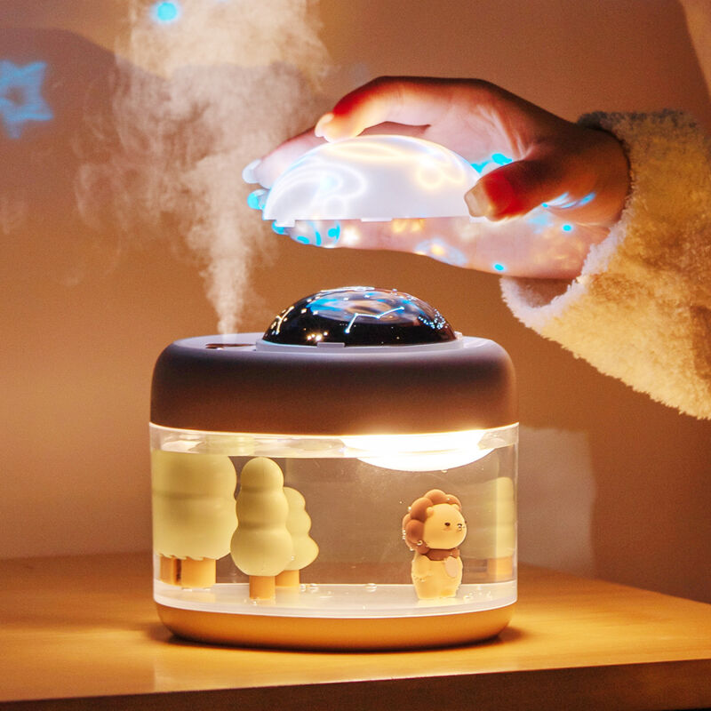 foto del prodotto rapanda umidificatore d aria, umidificatore a nebbia silenziosa ad ultrasuoni da 500 ml, umidificatore d aria per bambini con 2 7 ore di orario di