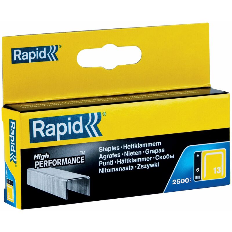 foto del prodotto rapid 11830725 no. 13 graffe a filo fine 6 mm, acciaio