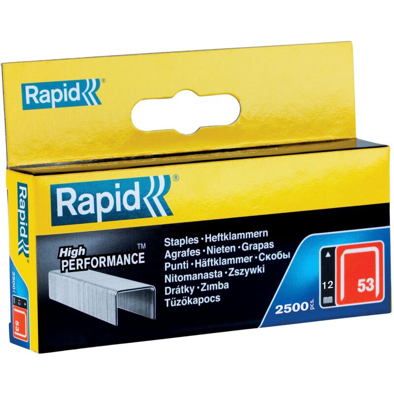 foto del prodotto rapid 11859625 no. 53 graffe a filo fine 12 mm, acciaio