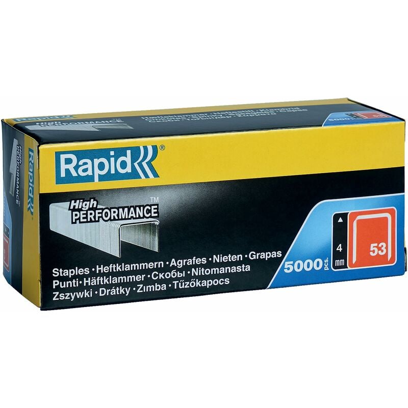 foto del prodotto rapid 23808700 no. 53 graffe a filo fine 4 mm, acciaio, 4mm
