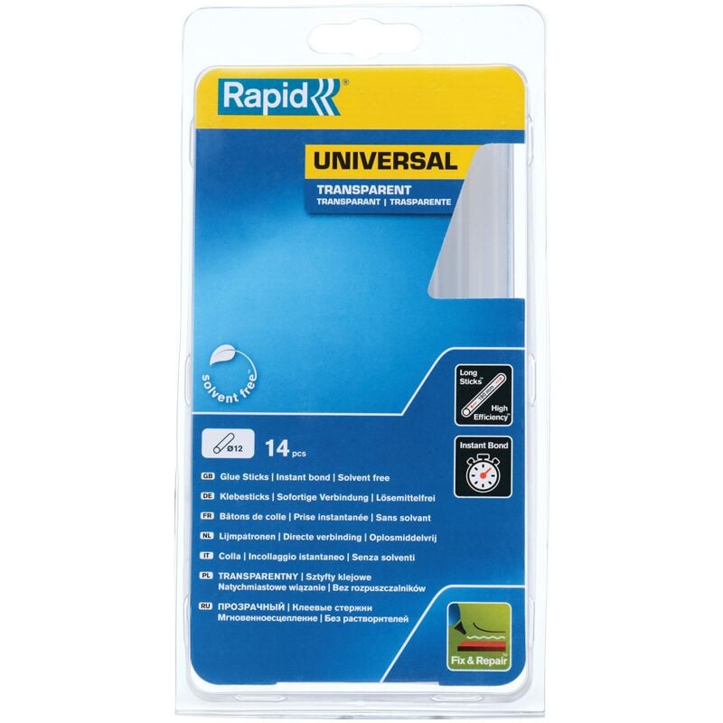 foto del prodotto rapid 40107362 colla stick 12 mm multiuso, trasparente, 250 g