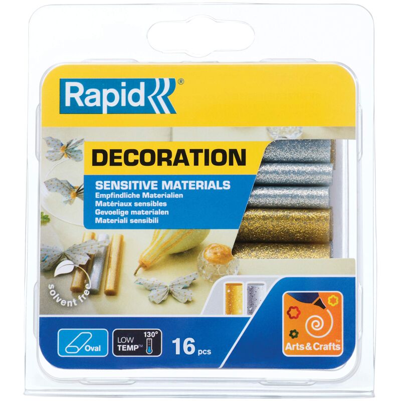 foto del prodotto rapid 40108463 colla oval a bassa temperatura glitter oro argento, assortiti