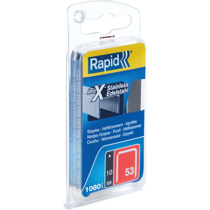 foto del prodotto rapid 40109511 no. 53 graffe a filo fine in acciaio inox 10 mm, 10mm