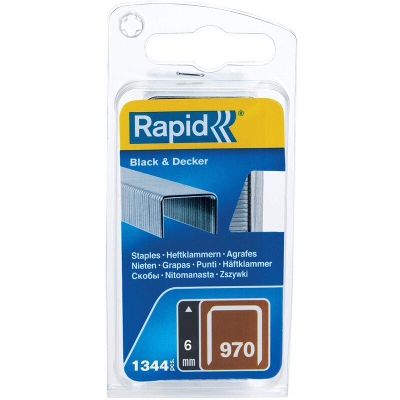 foto del prodotto rapid 40109549 no. 970 graffe a filo piatto 6 mm, acciaio