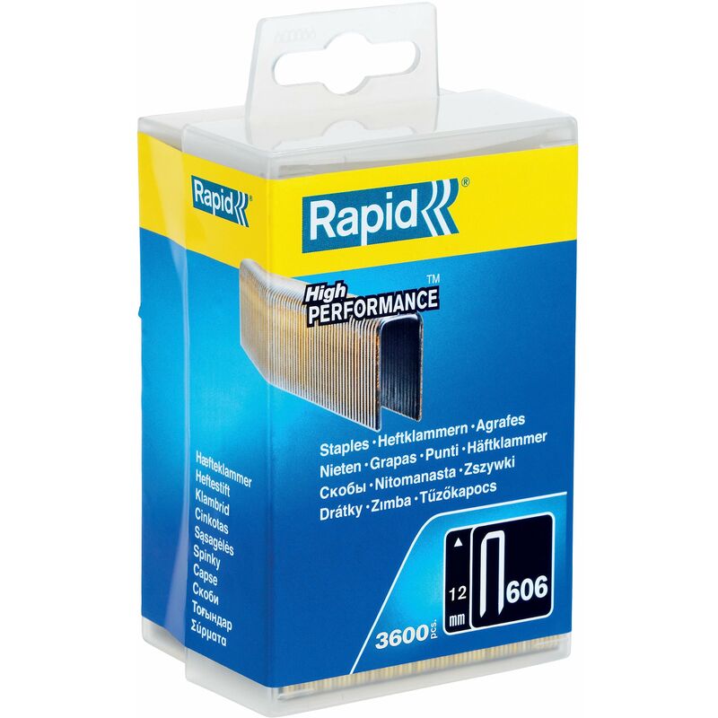 foto del prodotto rapid 40303093 no. 606 graffe a dorso stretto 12 mm, acciaio