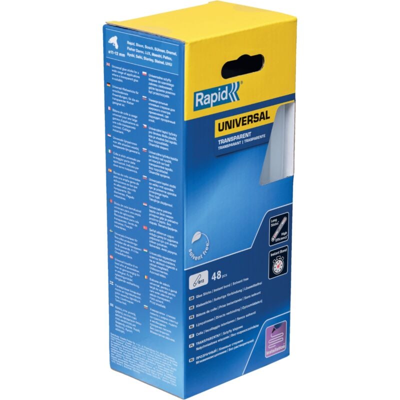foto del prodotto rapid colla universale trasparente in stick 190 mm x 48 stick scatola isaberg 5001411