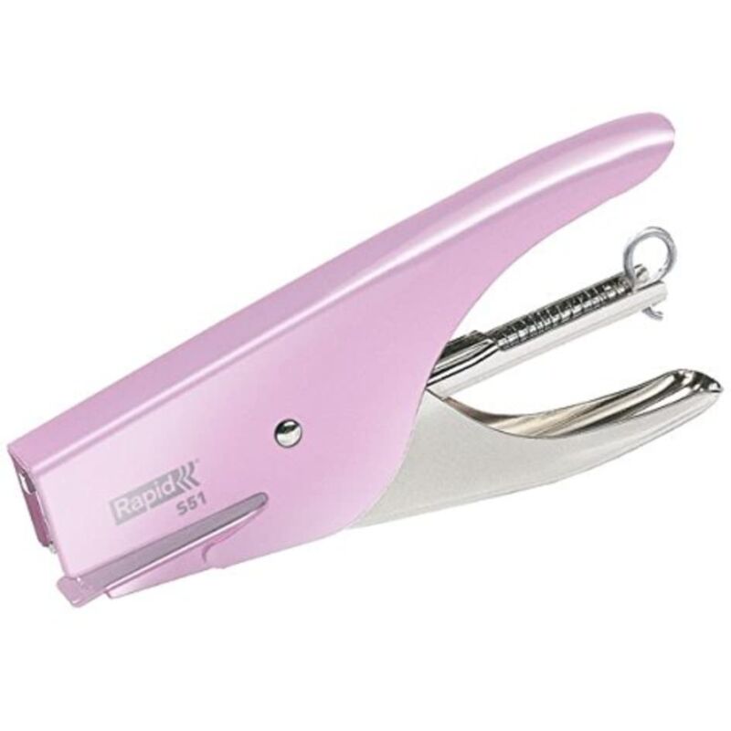 foto del prodotto rapid cucitrice a pinza retro s51, adatta a punti 21 4 mm, capacit 15 fogli, metallo, strawberry cream, 5000509