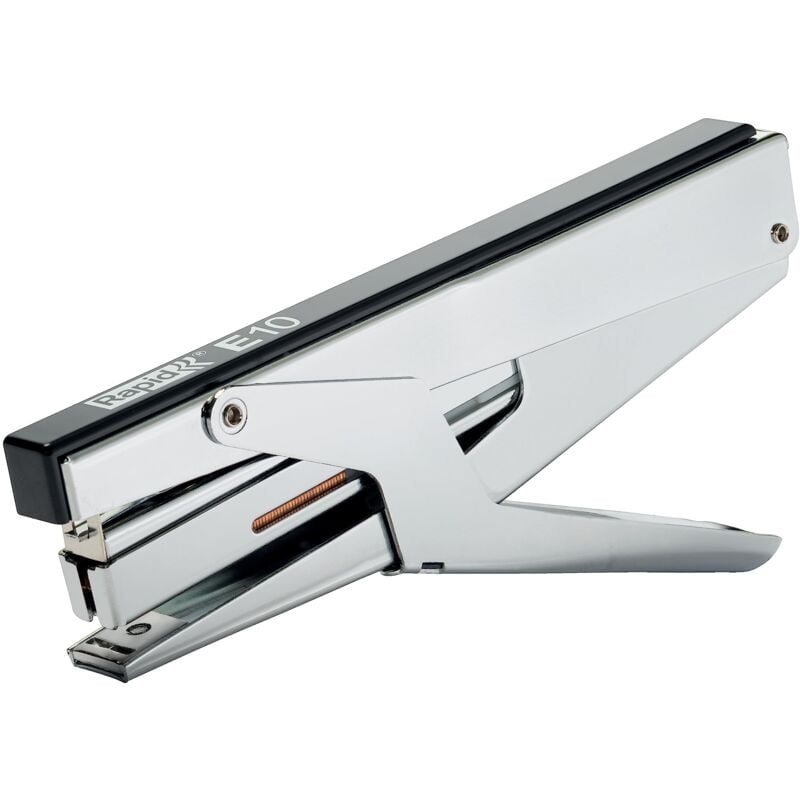 foto del prodotto rapid esselte leitz 21310400 cucitrice e10, plastica metallo, per 10 fogli, cromata