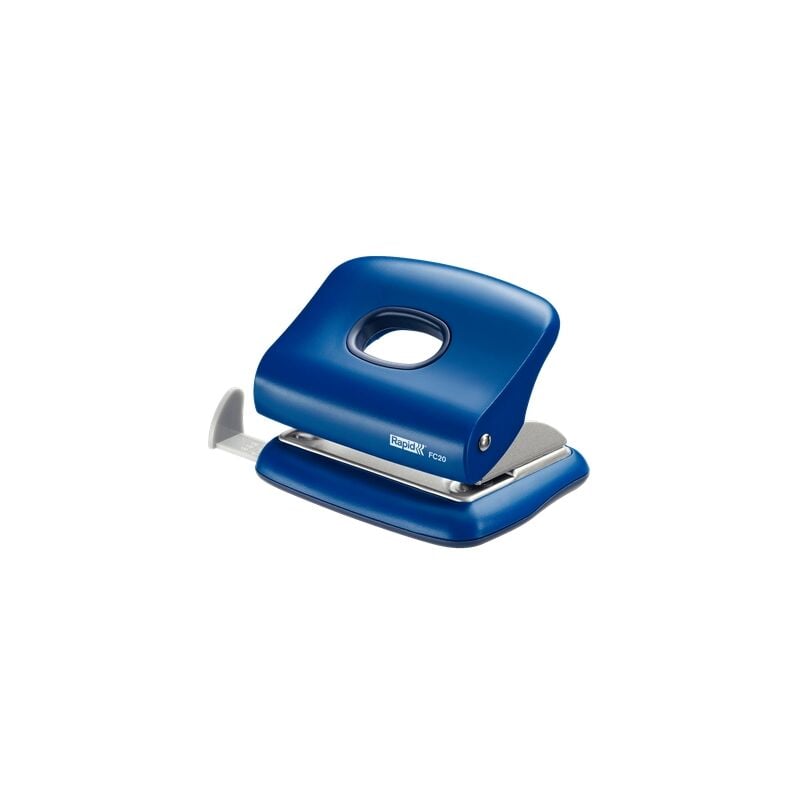 foto del prodotto rapid fc20 perforatore fino a 20 fogli facile da svuotare perfora 5,5 mm colore blu