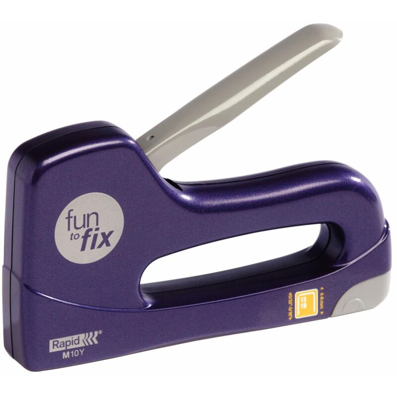foto del prodotto rapid fun to fix m10y cucitrice manuale ergonomica, utilizza punti n 13 4 8 mm , impugnatura confortevole, ideale per mani piccole e progetti