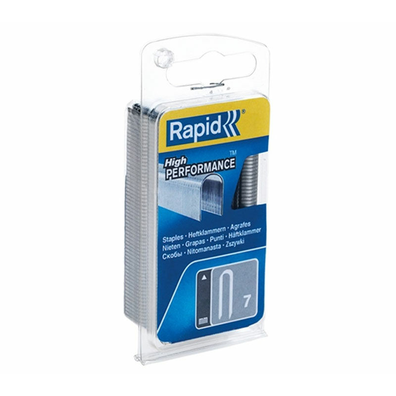 foto del prodotto rapid graffe tonde a filo piatto n 7 da 12mm, per cavi a bassa tensione, confezione 960 pz