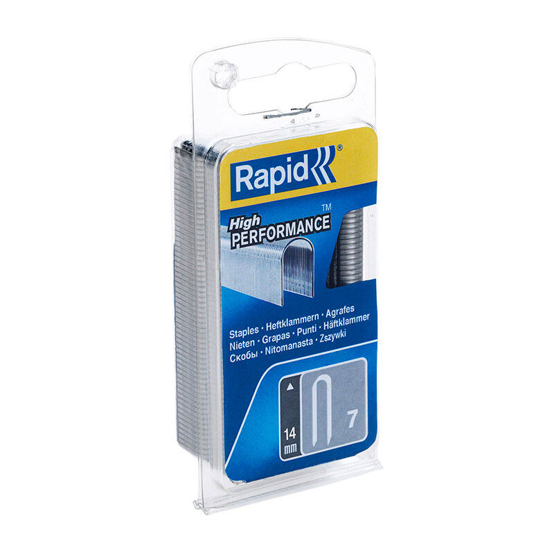 foto del prodotto rapid graffe tonde a filo piatto n 7 da 14 mm, per cavi a bassa tensione, confezione 960 pz