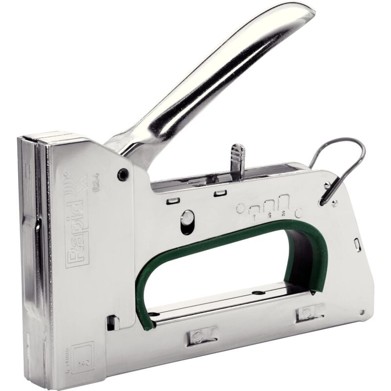 foto del prodotto rapid pro r34 graffatrice manuale per graffette per n. 140, dotata di impugnatura ergonomica, parti interne in acciaio, adatta a lavori di
