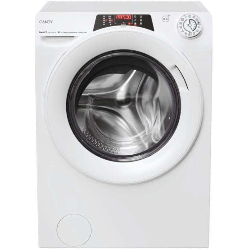 foto del prodotto rapid ro 496dwm7 1 s lavatrice 9kg 1400 giri classe a wi fi bianco candy